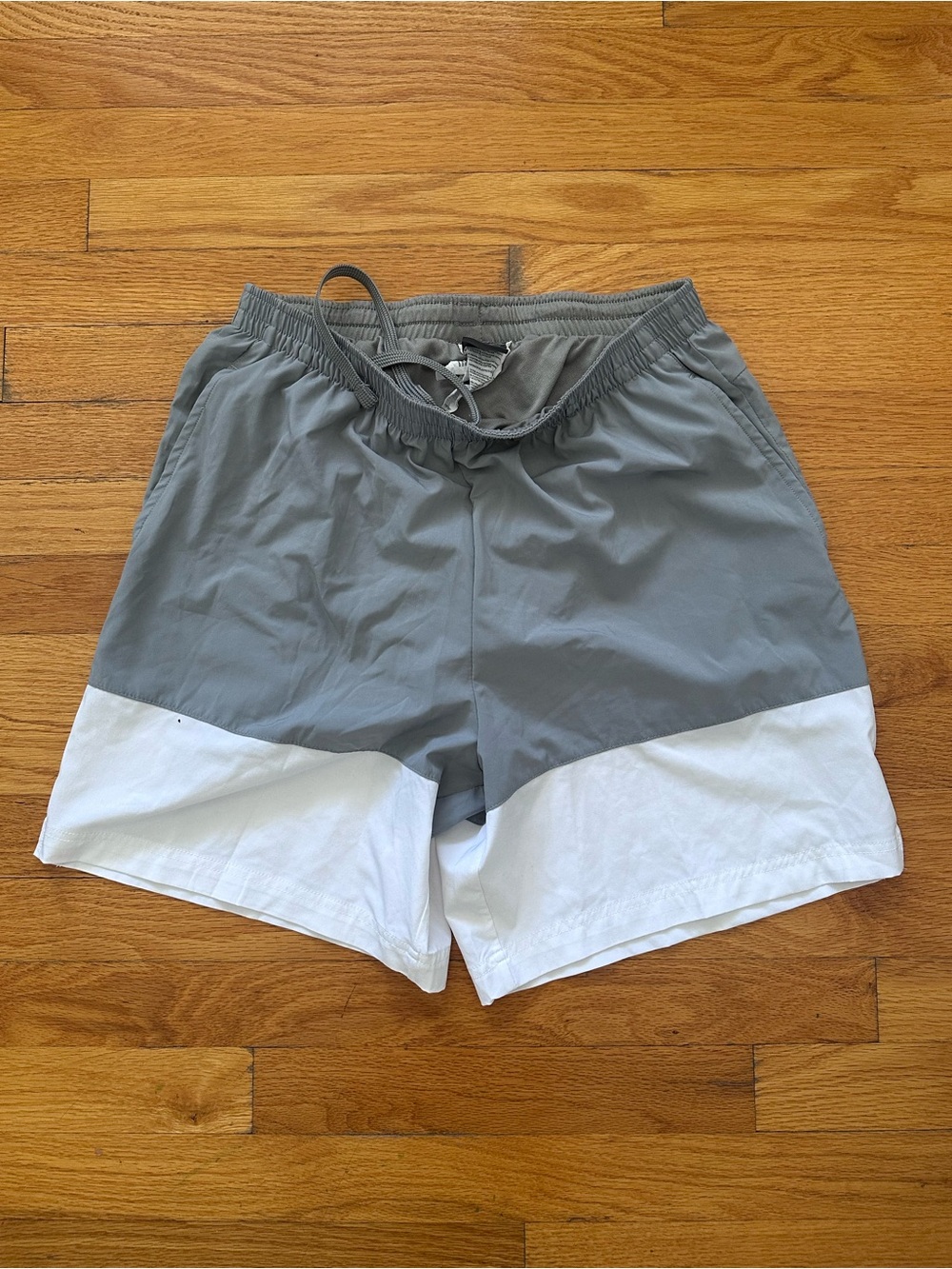 Champion Gray and White Two-Tone Athletic Shorts